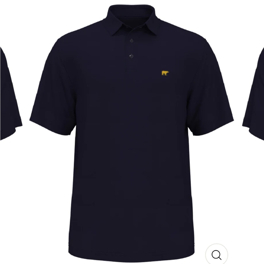 Men's  Men’s Jack Nicholaus  size  large blue Polo Shirt  Bear Logo Navy Shirt
